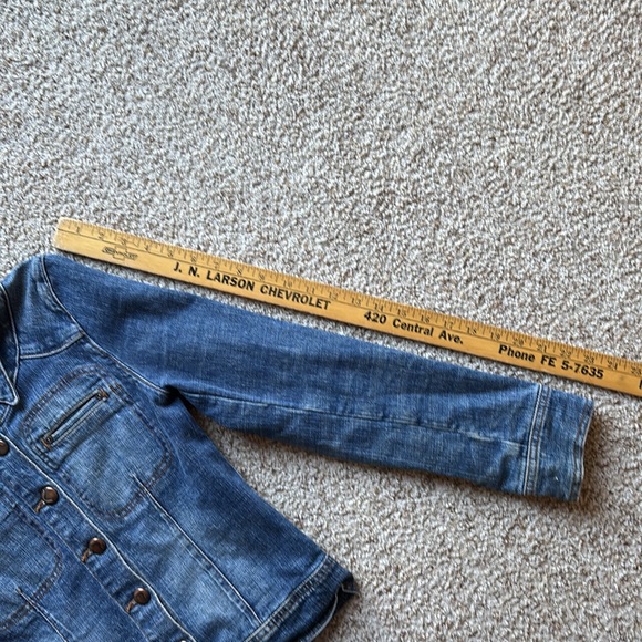 Joe’s Jeans Vintage Retro Women’s Denim Jacket Rocker Hippie Made in USA Sz S - Picture 9 of 13